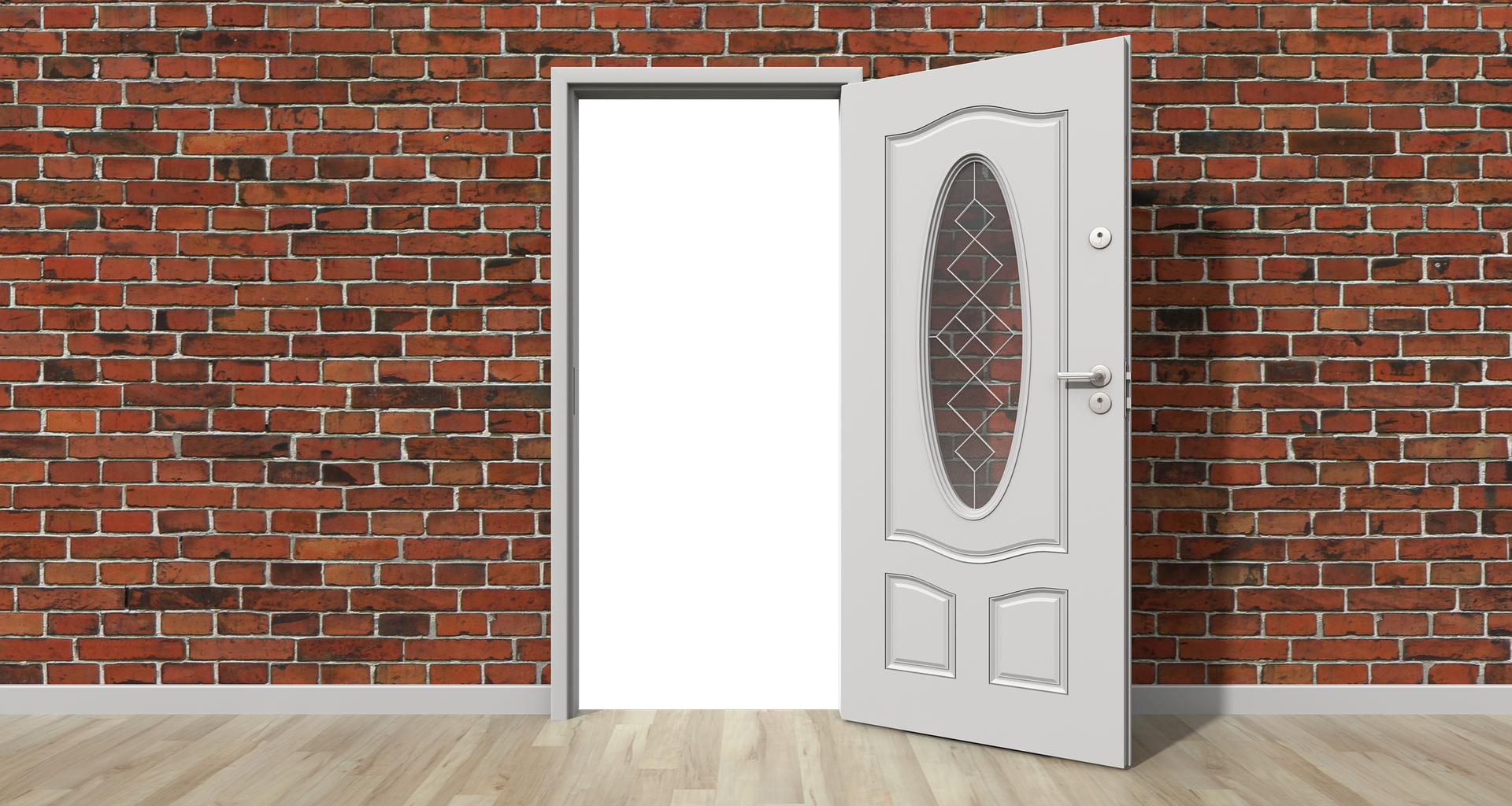 This is a picture of an open door