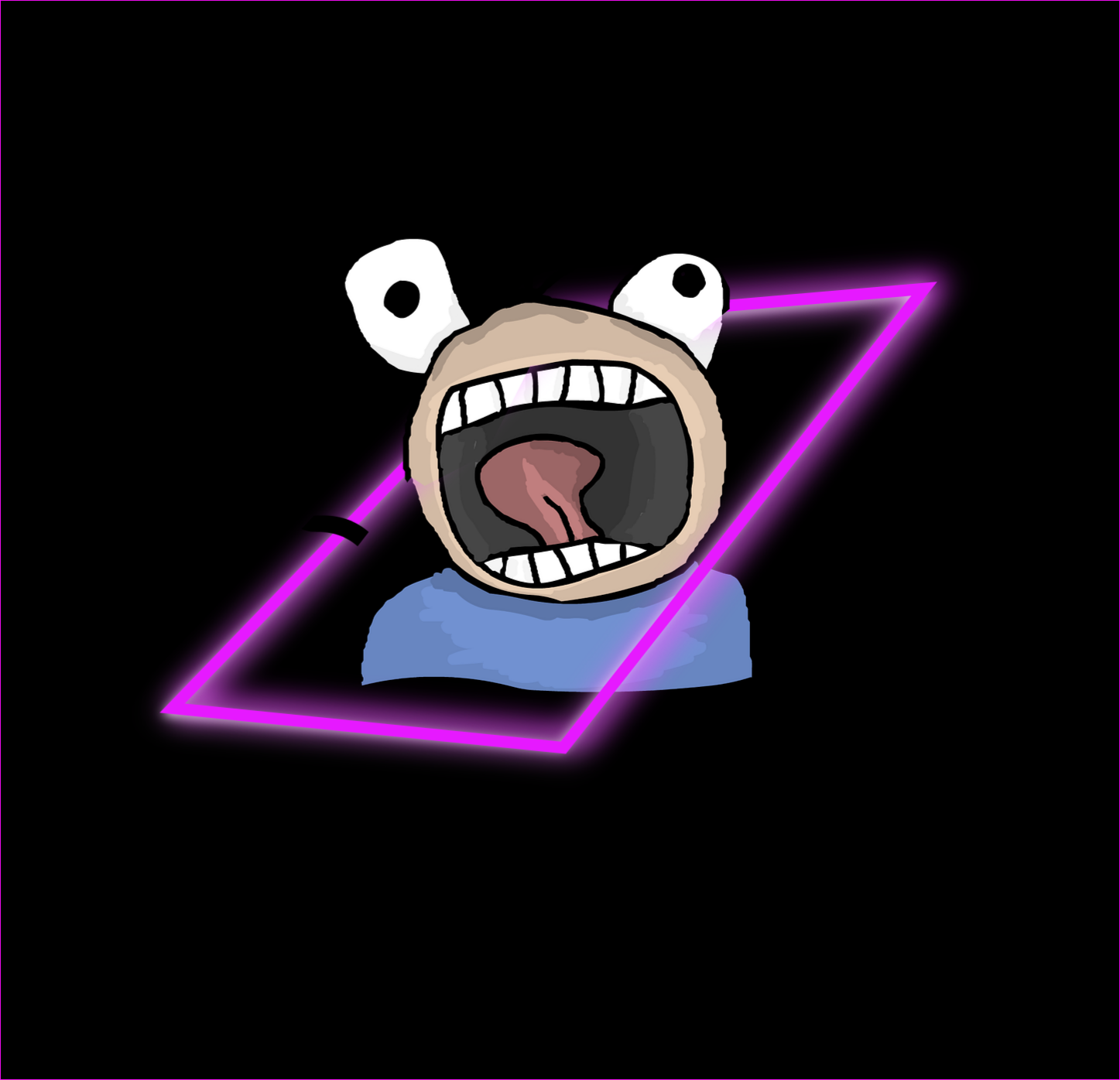 crazy weird guy with glow ring