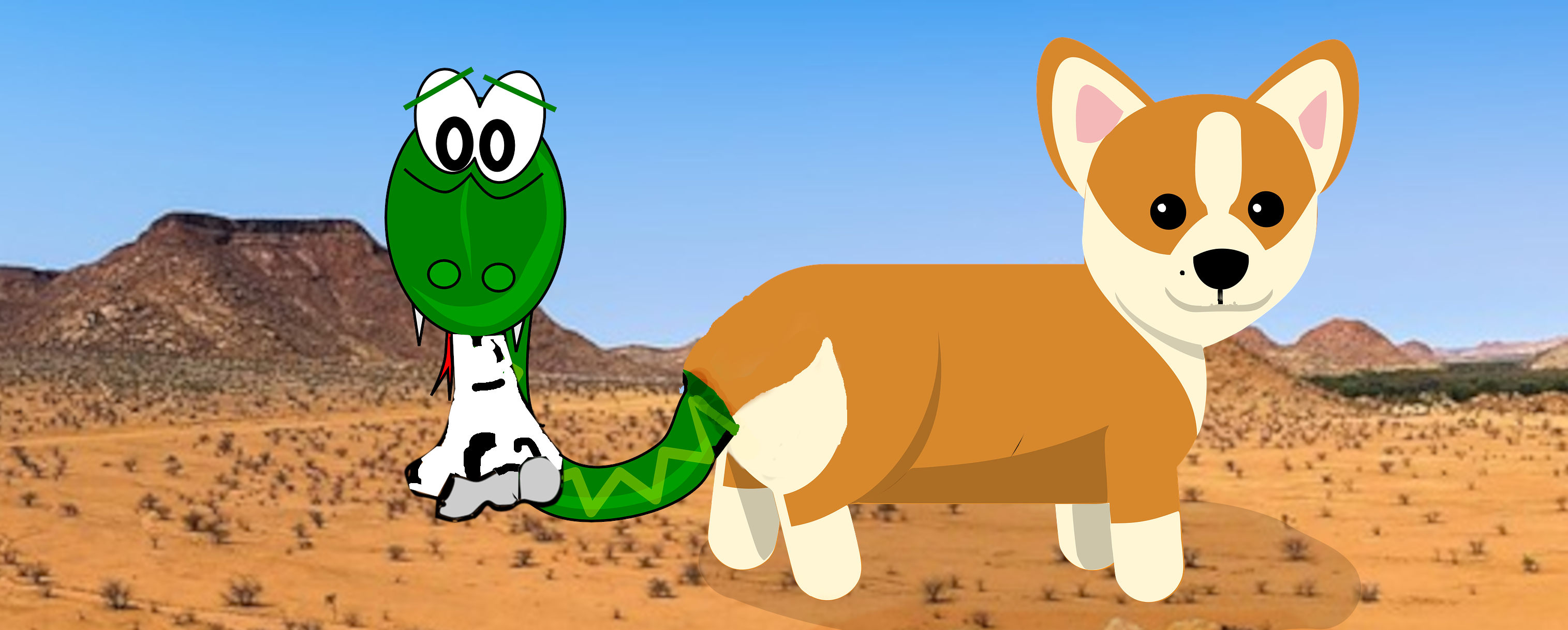 a snakecorgi