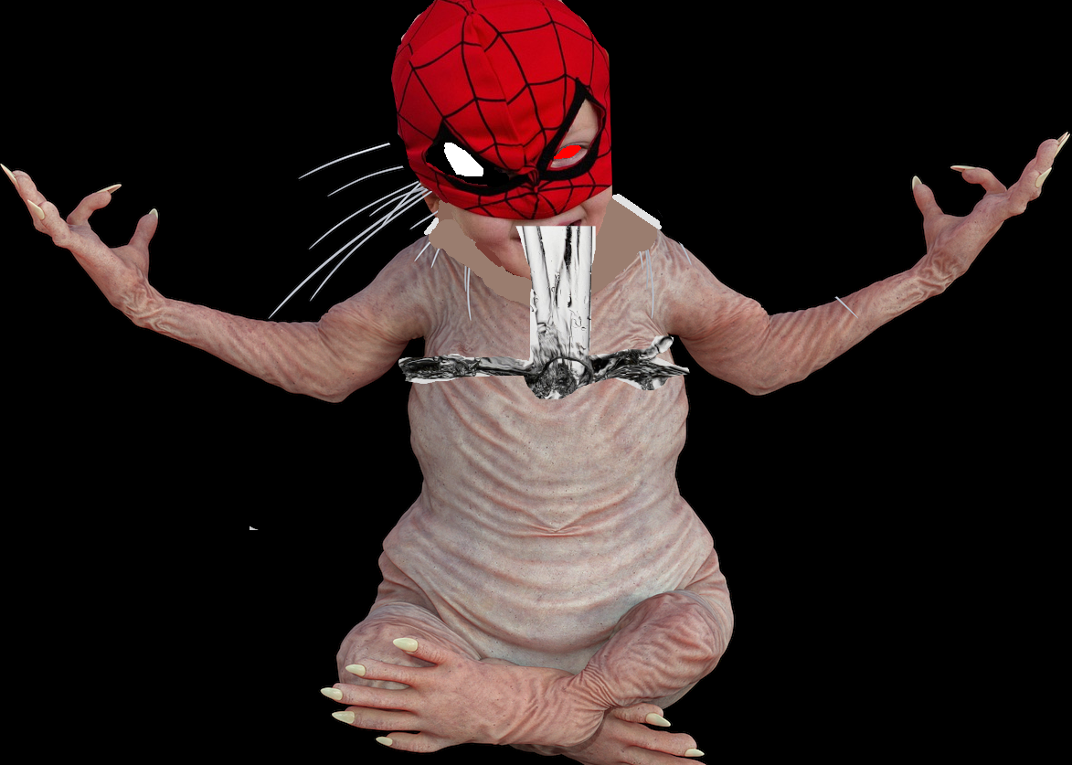 picture of scary spider man mole rat