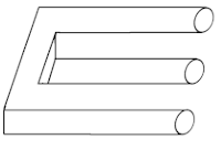 image link to a javascript rendering of the popular two or three pronged pitchfork illusion.